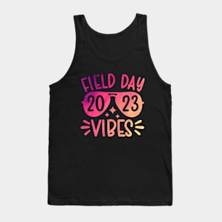 Colorful Field Day Vibes 2023 Funny Field Day Vibes Teacher Tank Top